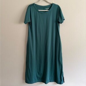 Wool& merino wool maggie swing dress Sz M in teal T-Shirt Dress